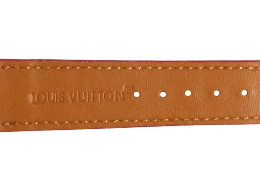 Elegant Red White Monogram Leather Apple Watch Band-NEW!!!